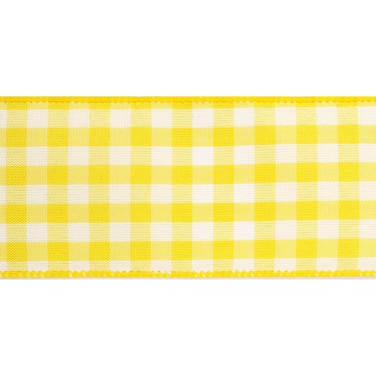 2.5" x 25ft. Wired Gingham Ribbon by Celebrate It